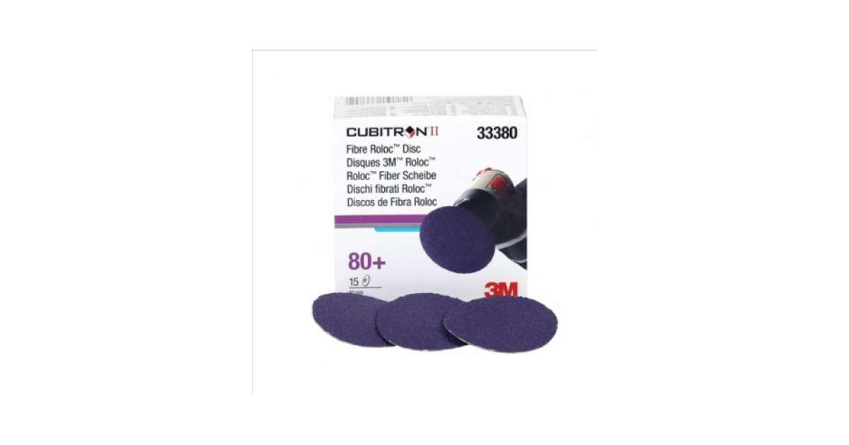 3M 33380 2 In. Cubitron II Fibre Roloc 80 Grade Disc - Foto 10