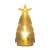 Lumânare decorativă LED în formă de brad de Crăciun, 9cm, lumină alb cald