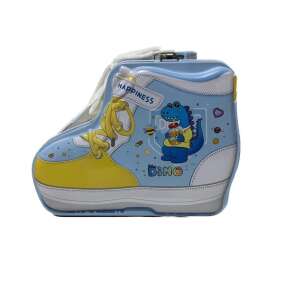 Piggy Bank gyerekeknek, sportcipő formájú, Dino, zárral, 12x15x6cm, kék