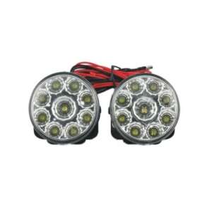 Pereche de lumini de mers diurne cu 9 LED-uri, 0,5W fiecare, 12V, 70x64,5x46mm - Lumini auto