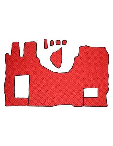 Umbrella Ökológiai bőr teherautó szőnyeg, Mercedes Actros Mp4 Euro 6-hoz, piros, 1 db