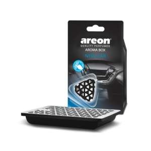 Areon Aroma Box Ocean Wind Autolufterfrischer, schwarz, neuer Autogeruch, Qualitätsparfums - Lufterfrischer für Autos