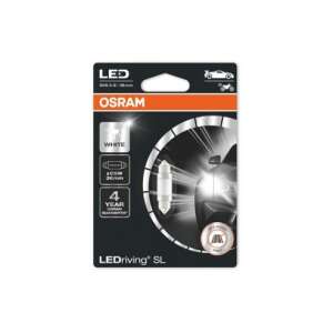 Bec LED Osram LEDriving SL C5W 36mm, 1W, 12V, 6000K alb rece, pentru iluminarea interioară și a plăcuței de înmatriculare - Osram Becuri auto