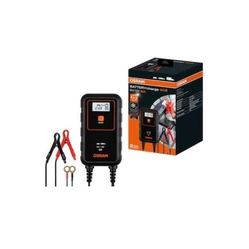 Autós egyenirányító Osram BATTERYcharge 906, 6A, 6V/12V, kompatibilis a Start/Stop rendszerrel