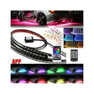 Kit lumini LED RGB sub mașină cu aplicație și telecomandă, mai multe opțiuni de culoare, sincronizare muzică - Lumini auto