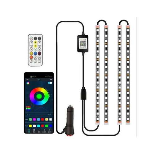 Zestaw 4 świateł Ambient Lights Symphony, Dynamic, RGB z pilotem, 12 V, 12 diod LED, 32 cm