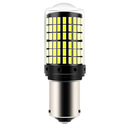 Autó LED fehér P21W BA15S izzó 144 SMD LED-del, 12V, Canbus