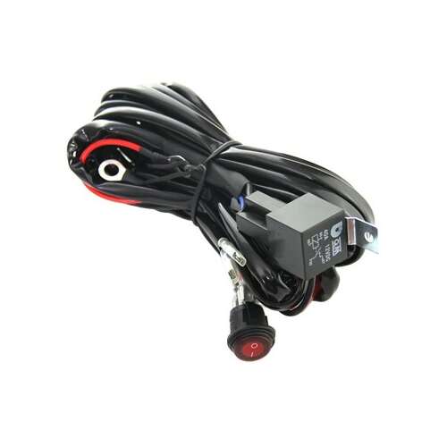 Kabelbaum mit Schalter und 12V-Relais für 2 LED/LED-Balken-Projektoren bis 288W