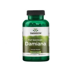 Swanson Full Spectrum Damiana 510 mg 100 kapsułek, suplement diety dla zdrowia seksualnego - Uroda i zdrowie