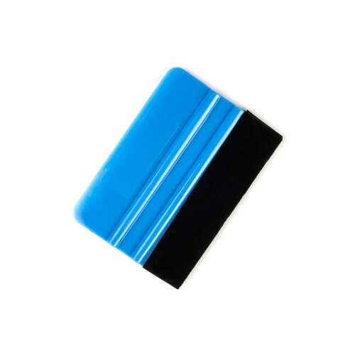 Синя пластмасова ракла с филцов ръб за нанасяне на винилови фолиа и филми, 10x7cm