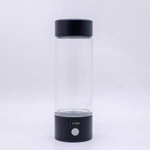 Arvada Sticlă cu apă bogată în hidrogen, 420 ml, negru, cu încărcare USB, LED, filtru, reîncărcabil, alcalin, terapeutic, concentrație de hidrogen 1300-1600 ppb - Cani filtrante apa si accesorii