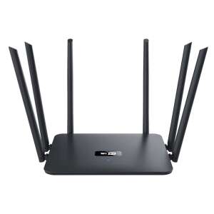 Bezdrôtový router NBKEY MK1200, 6 antén, 1000 Mbps Full Gigabit, Dual Band 2.4G & 5G, čierny - Technické zariadenia a elektronika