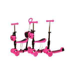 Gyermeküléses roller 5 az 1-ben, szülői fogantyúval, rózsaszín
