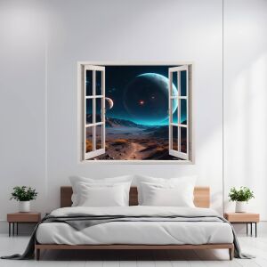 Színes nyomtatott fólia otthoni fali dekorációhoz, méret 125 x 110 cm, modellnézet Haven 32-ig