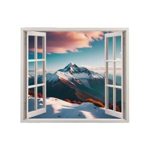 Naklejka ścienna VIEW TO HAVEN 36, wzór z widokiem na góry, 125 x 110cm - Tapeta