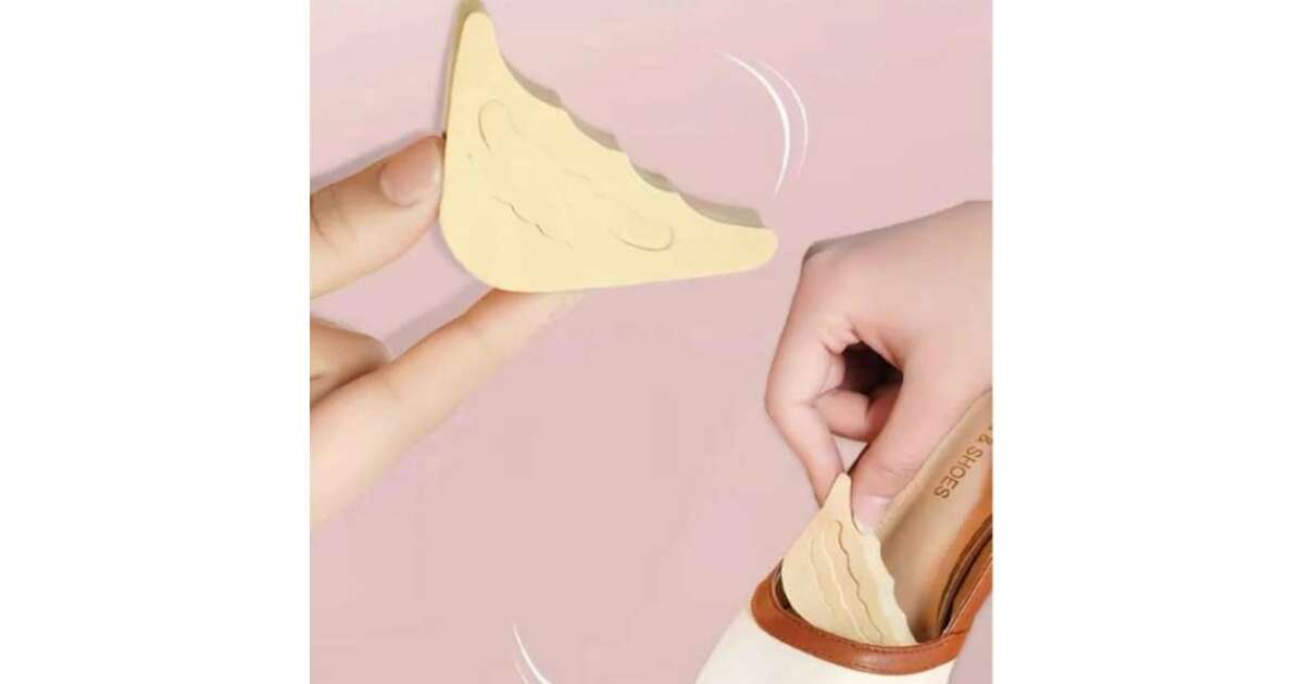 6 db csúszásmentes EVA habszivacs lábujjvédő készlet, újrafelhasználható és állítható, túlméretezett cipők védelmére, 3,3 x 7 cm, vastagság 1,6 cm, krém 110405327