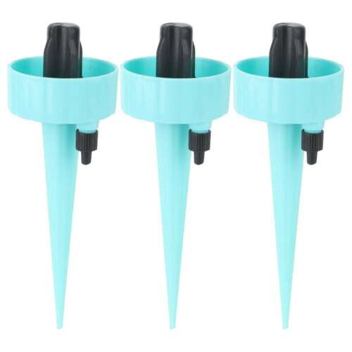 3 db-os csepegtető készlet öntözéshez szeleppel, állítható vízáramlással, beltéri növényekhez, PP, 16,5 cm 110405354