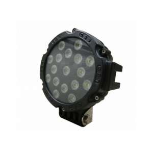 51W 3740 lumenes Autó terepjáró LED projektor, 60° szórás, fekete, 17x3W nagy teljesítményű LED, IP68 vízálló, 12V-24V - Munkalámpa