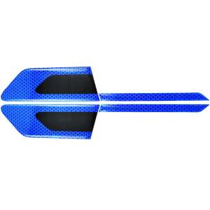 Set 2 Stickere Reflectorizante AUTO, Montaj Rapid, Autocolant Universal, 30 x 5 cm, Albastru, EALMEU 110405794 - EALMEU