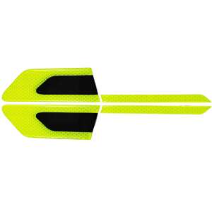 Set 2 Stickere Reflectorizante AUTO, Montaj Rapid, Autocolant Universal, 30 x 5 cm, Verde (Neon), EALMEU