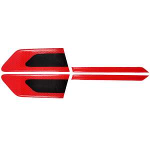 Set mit 2 reflektierenden AUTO-Aufklebern, schnelle Installation, universeller Aufkleber, 30 x 5 cm, rot, EALMEU 110405801 - EALMEU