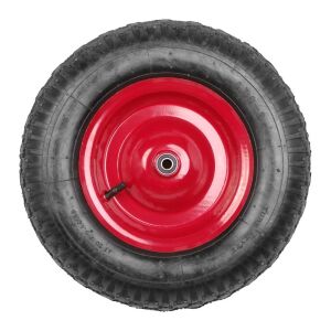 Колело за количка Kraft&Dele 16 инча KD450, издръжлива резервна гума с червен джант - Инструмент за зидария и облицовка