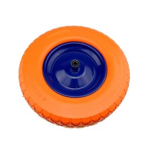 Kraft&Dele KD462 Безкамерно колело 4.80/4.00-8, оранжев полиуретанов гума със син главина - Инструмент за зидария и облицовка