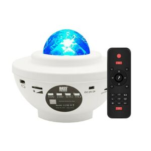 Lampa de veghe Bass Polska cu proiector stele și telecomandă - Lampi de veghe si proiectoare