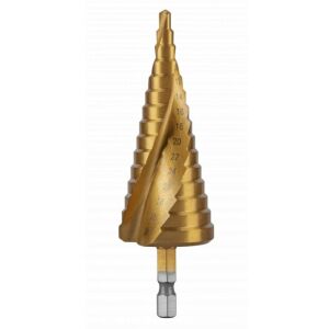 Högert Technik Spiral-Stufenbohrer mit Spiralbohrer, 4-32 mm 121733753 - Hogert