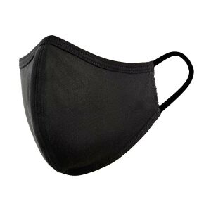 Masca de protectie neagra din bumbac Mas-Safer, vedere laterala - Mască pentru gură