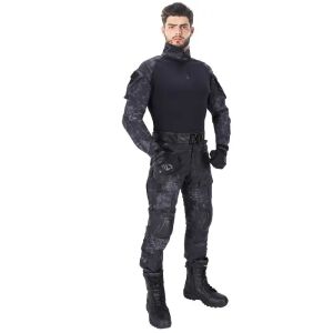 Комплект костюм панталони и блуза за защита, Tactical Guard, с наколенки L Черно и сиво 121735964 - Безопасност и здраве при работа