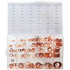 Комплект медни шайби различни размери 300 елемента TA1401 TAGRED 121740477 - Крепежни елементи