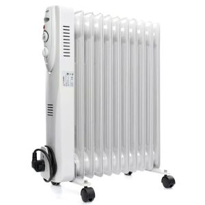 Маслен радиатор Tagred TA921 2500W с 11 елемента на бял фон - Tagred