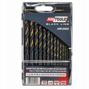 AWTOOLS METALLBOHRER-SET HSS M2, 13-teilig/2-8 mm/ PREMIUM 121743428 - Awtools