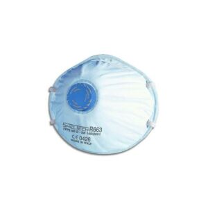 FFP2 защитна полумаска, Rossini, с клапан, PP материал, 12g 121747946 - Безопасност и здраве при работа