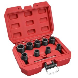 Set 10 chei tubulare 3/8" Extol, 10-19mm, CrMo