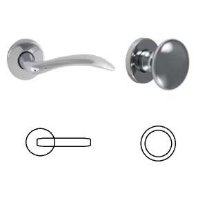 Przycisk/uchwyt PZ w kolorze Olivejasny chrom 110414686 - Gomboss Gałka i klamka do drzwi