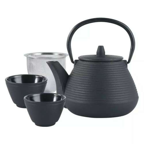 TEEKANNE AUS GUSSEISEN, 1 L, MIT FILTER UND BECHERN KINGHOFF KH-1846 110416013