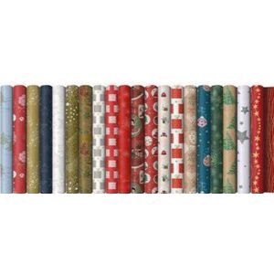 Csomagolópapír karácsonyi mintás kék fenyőfás