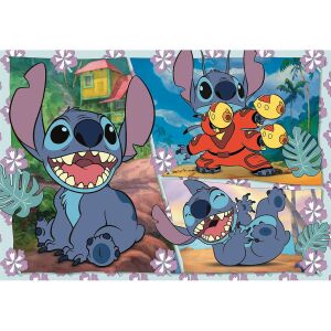 Puzzle Clementoni Disney Lilo & Stitch de 104 piese cu colaj de personaje Stitch - Clementoni Puzzle