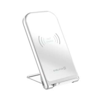 Încărcător wireless rapid Evelatus EWD01 15W, alb, stand de încărcare, suport pentru telefon, poziție verticală și orizontală - Încărcătoare wireless