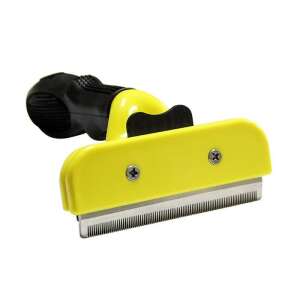 Hunde-Entfilzungskamm, 45 mm, Gelb und Schwarz, Unterwolle-Rechen, entfernt loses Haar - Viehzucht