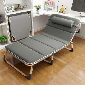 Összecsukható utazóágy BUSINESS, kemping, kenu PREMIUM 75 cm - fényes szürke 110429236 - Kempingágy