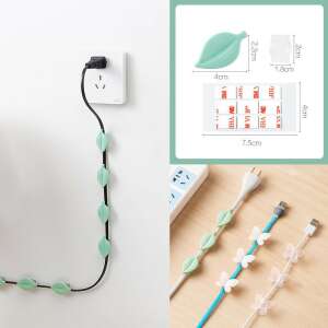 Dekorativer Kabelhalter zum Aufkleben, 9 Holzblätter 110429601 - Kabelführung