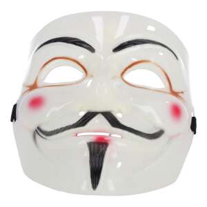 Anonymous Vendetta Maske, weiße Plastikmaske, Halloween Kostüm, Cosplay, Party - Kostüme für Erwachsene