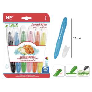 Gedrehte Wachskreide – 6 Farben 110430533 - Zeichengeräte