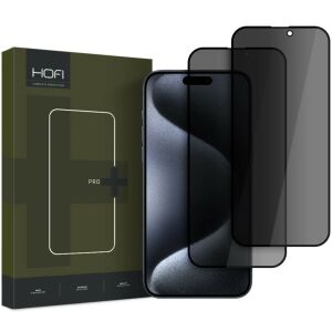 Hofi Anti Spy Glass Pro+ iPhone 16-hoz - Adatvédő képernyővédő fólia 2 darabos - Csomagolás nélkül - HOFI