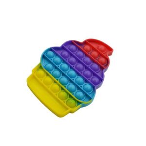 Jucărie antistres din silicon, Pop it Now and Flip It, Muffin, Multicolor - Jocuri interactive pentru copii