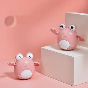 Flippy broasca roz, jucărie de baie pentru copii, două broaște mecanice pe fundal alb - Jucarii de baie