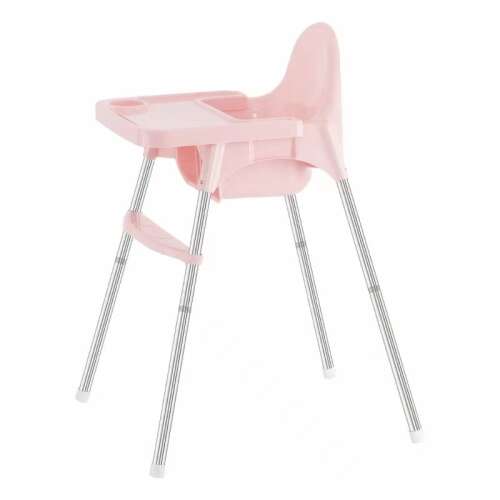 Różowy teleskopowy wysokie krzesło dla niemowląt Flippy